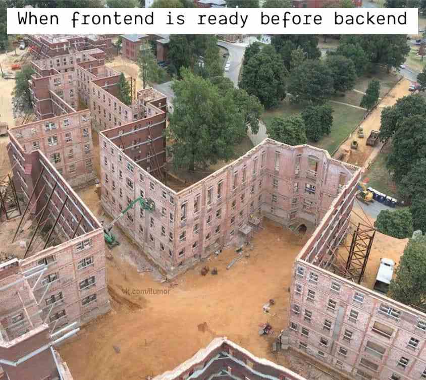 When frontend is ready before backend
