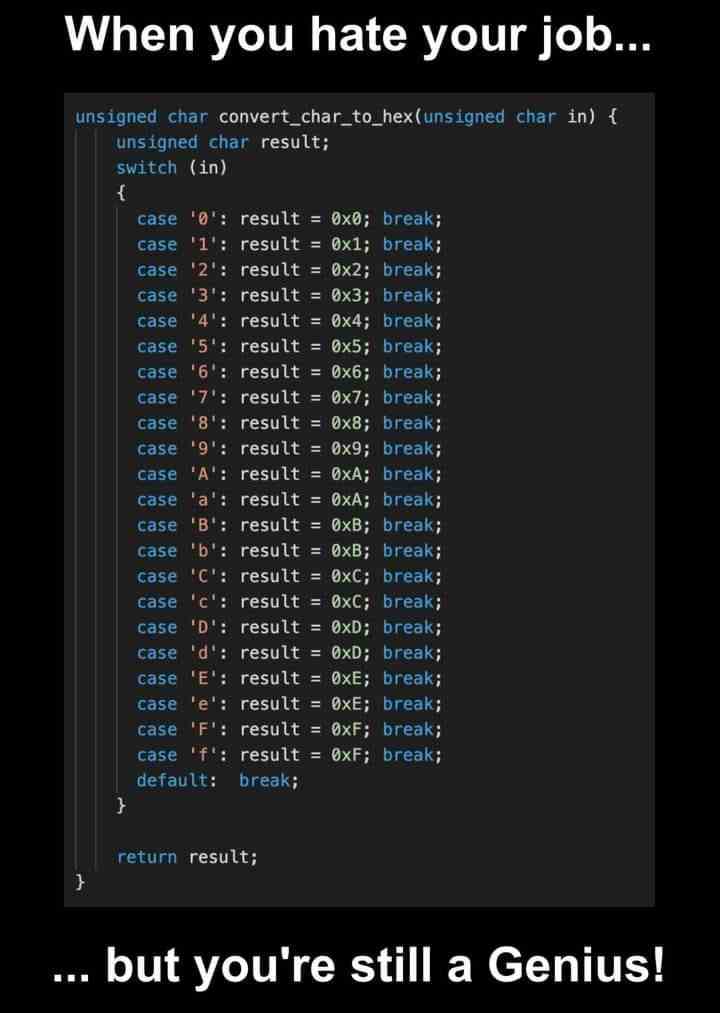 When you hate your Job but you're still a Genius!
