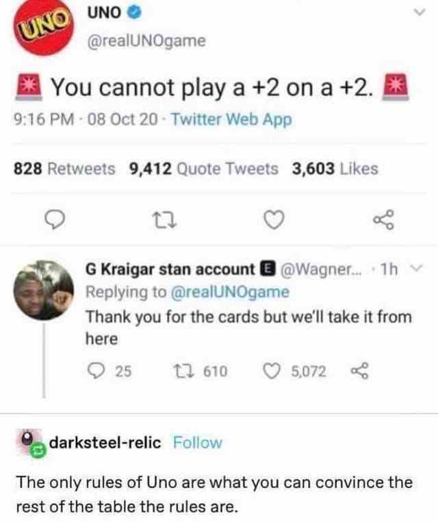 You cannot play a +2 on a +2