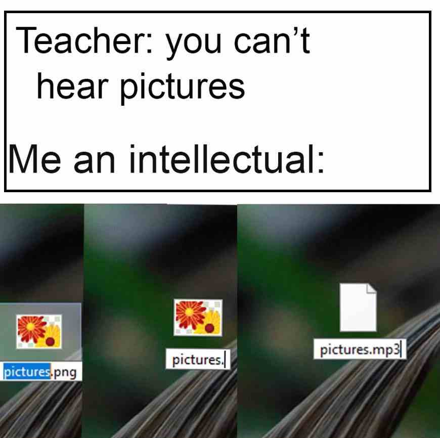 You can't hear Pictures