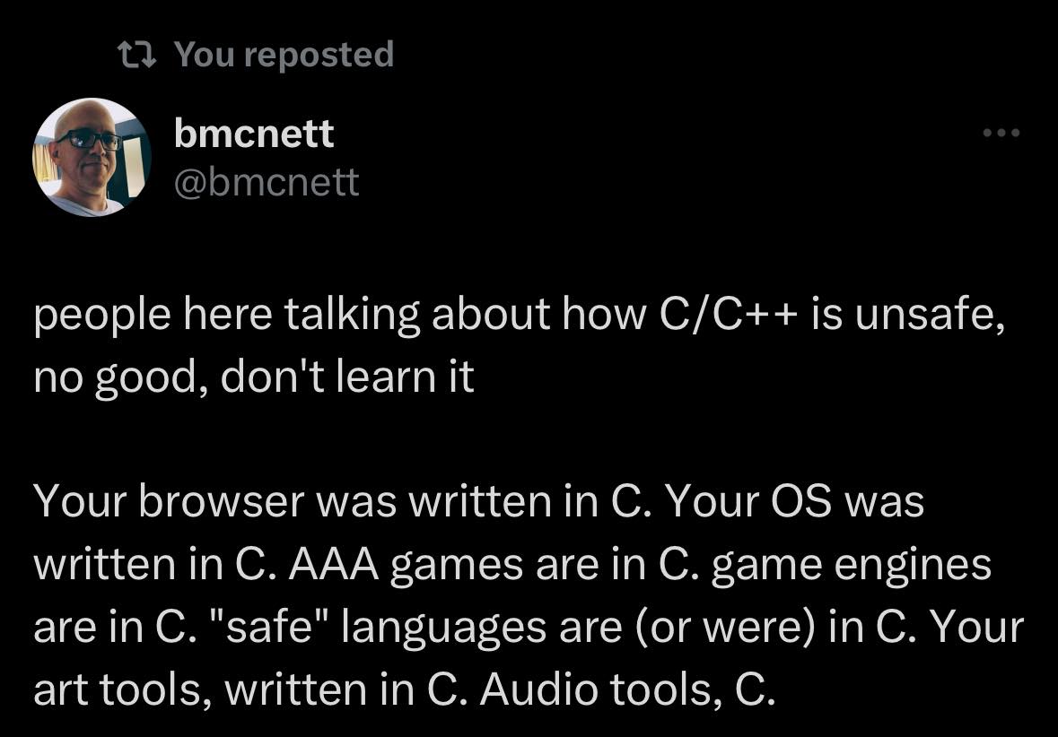 Your browser was written in C