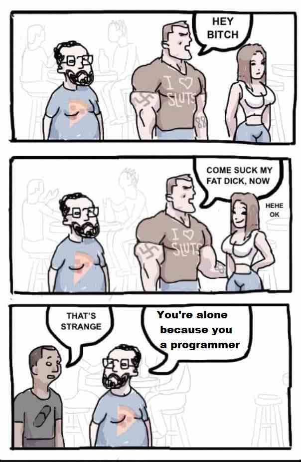 You're alone because you a programmer